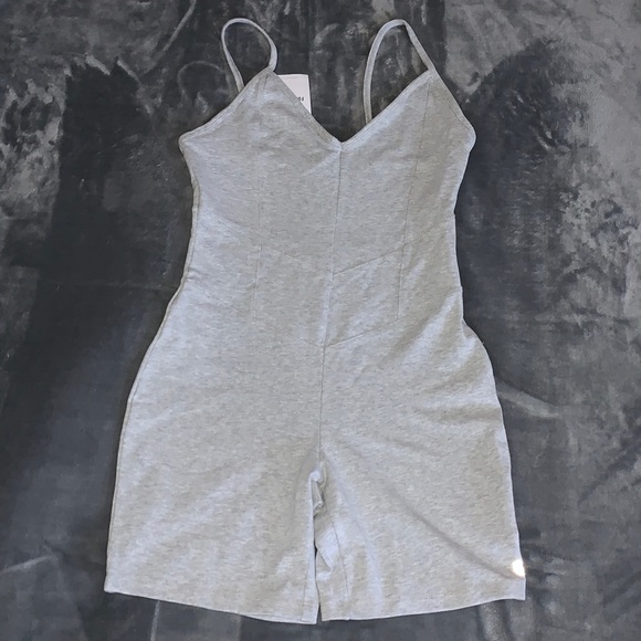 Forever 21 Pants - Gray biker short romper (NEW!)